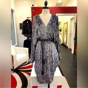 BGN Grey Velvet Dress